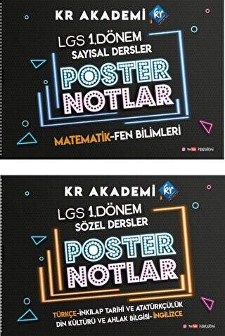 2023 LGS 1. Dönem Poster Notlar Seti KR Akademi - 1