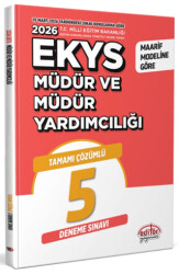 2025 MEB EKYS Müdür Ve Müdür Yardımcılığı Tamamı Çözümlü 5 Deneme Sınavı - 1