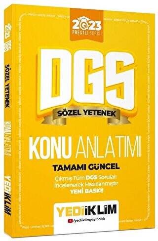 2023 Prestij Serisi DGS Sözel Yetenek Konu Anlatımı - 1