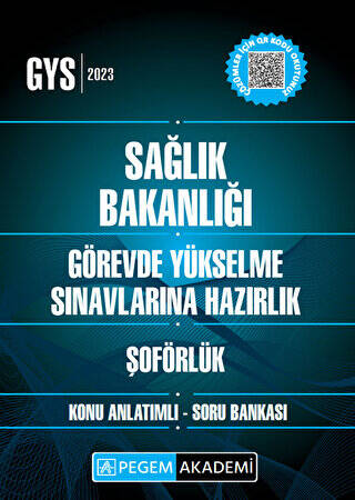 2023 Sağlık Bakanlığı Görevde Yükselme Sınavlarına Hazırlık Şoförlük Konu Anlatımlı Soru Bankası - 1