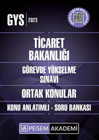 2023 Ticaret Bakanlığı Ortak Konular Görevde Yükselme Konu Anlatımlı Soru Bankası - 1