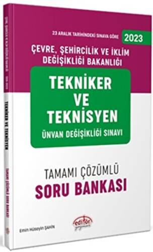 2023 UDS Çevre Şehircilik ve İklim Değişikliği Bakanlığı Tekniker ve Teknisyen Unvan Değişikliği Soru Bankası - 1