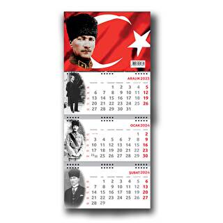 2024 Atatürk Kalpaklı Duvar Takvimi - 1