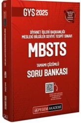 2025 Diyanet İşleri Başkanlığı Mesleki Bilgiler Seviye Tespit Sınavı MBSTS Tamamı Çözümlü Soru Bankası - Pegem Akademi Yayıncılık
