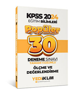 2024 Eğitim Bilimleri Ölçme Ve Değerlendirme Popüler Tamamı Çözümlü 30 Deneme - 1