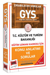 GYS Kültür ve Turizm Bakanlığı Eğitim Uzmanı Kadrosu İçin Konu Anlatımı ve Sorular - 1