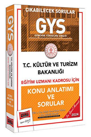 GYS Kültür ve Turizm Bakanlığı Eğitim Uzmanı Kadrosu İçin Konu Anlatımı ve Sorular - 1