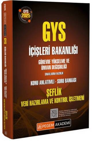 2025 GYS İçişleri Bakanlığı Şeflik Veri Hazırlama Ve Kontrol İşletmeni Görevde Yükselme Sınavlarına Hazırlık Konu Anlatımlı Soru Bankası - 1