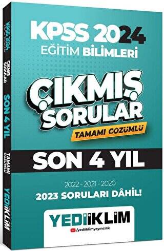 2024 KPSS Eğitim Bilimleri Son 4 Yıl Tamamı Çözümlü Çıkmış Sorular - 1