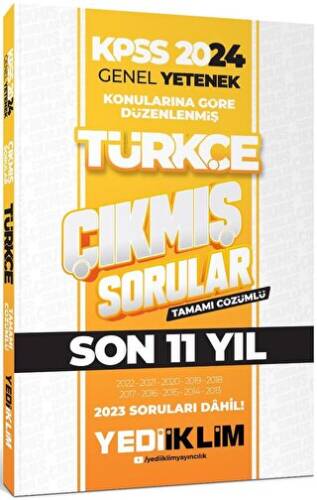 2024 KPSS Genel Yetenek Lisans Türkçe Konularına Göre Tamamı Çözümlü Çıkmış Sorular - 1