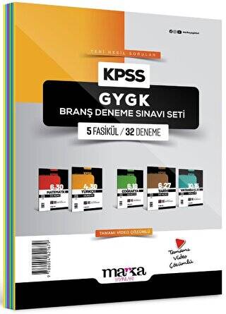 2024 KPSS GYGK Branş Deneme Sınavı Seti 5 Fasikül 32 Deneme - 1