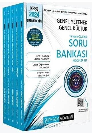 2024 KPSS Lise Ortaöğretim Soru Bankası Çözümlü Modüler Set - 1