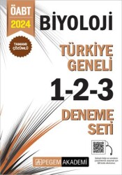 2024 KPSS ÖABT Biyoloji Tamamı Çözümlü Türkiye Geneli 1-2-3 3`lü Deneme Seti - 1