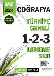 2024 KPSS ÖABT Coğrafya Tamamı Çözümlü Türkiye Geneli 1-2-3 3`lü Deneme Seti - 1