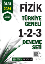 2024 KPSS ÖABT Fizik Tamamı Çözümlü Türkiye Geneli 1-2-3 3`lü Deneme Seti - 1