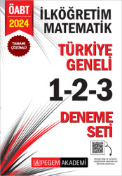 2024 KPSS ÖABT İlköğretim Matematik Tamamı Çözümlü Türkiye Geneli 1-2-3 3`lü Deneme Seti - 1