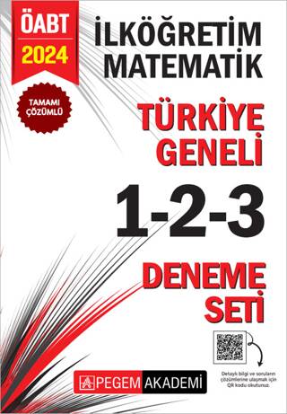 2024 KPSS ÖABT İlköğretim Matematik Tamamı Çözümlü Türkiye Geneli 1-2-3 3`lü Deneme Seti - 1