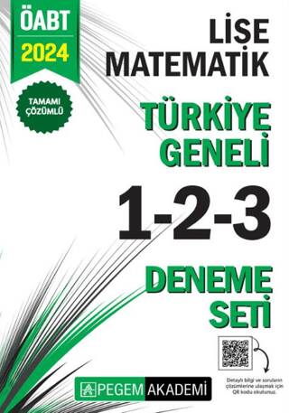 2024 KPSS ÖABT Lise Matematik Tamamı Çözümlü Türkiye Geneli 1-2-3 3`lü Deneme Seti - 1