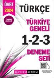 2024 KPSS ÖABT Türkçe Tamamı Çözümlü Türkiye Geneli 1-2-3 3`lü Deneme Seti - 1