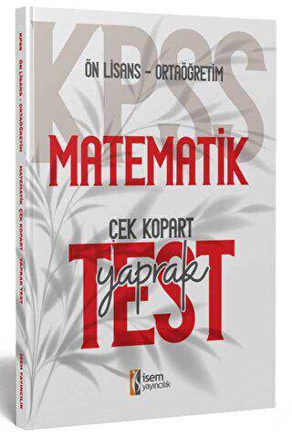 2024 KPSS Ortaöğretim Ön Lisans Matematik Çek Kopart Yaprak Test - 1