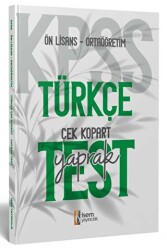 KPSS Ortaöğretim Ön Lisans Türkçe Çek Kopart Yaprak Test - 1