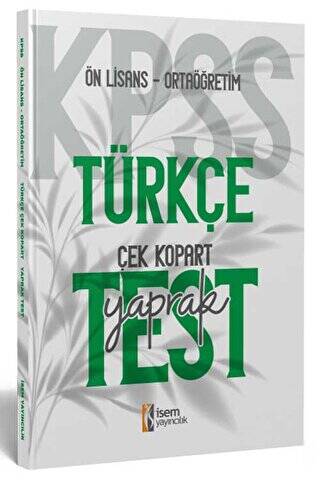 2024 KPSS Ortaöğretim Ön Lisans Türkçe Çek Kopart Yaprak Test - 1