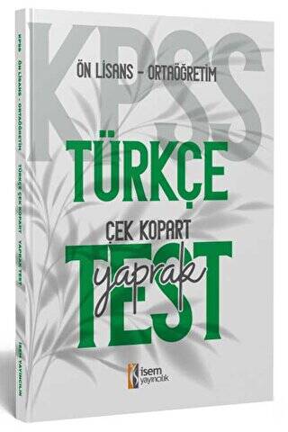 KPSS Ortaöğretim Ön Lisans Türkçe Çek Kopart Yaprak Test - 1