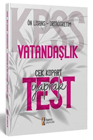 KPSS Ortaöğretim Ön Lisans Vatandaşlık Çek Kopart Yaprak Test - 1