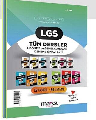 2025 LGS 1. Dönem ve Genel Konular Tüm Dersler Deneme Sınavı Seti 12 Fasikül 54 Deneme - 1