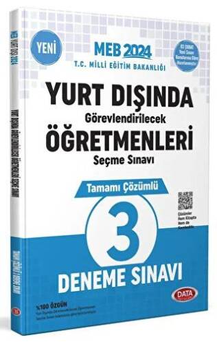 2024 MEB Yurt Dışında Görevlendirilecek Öğretmenleri Seçme Sınavı Tamamı Çözümlü 3 Deneme Sınavı - 1