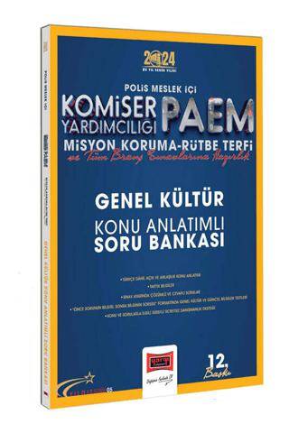 2024 Polis Meslek İçi Komiser Yardımcılığı PAEM Misyon Koruma - Rütbe Terfi Genel Kültür Konu Anlatımlı Soru Bankası - 1