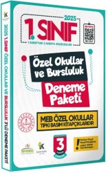 2025 1.Sınıf Özel Okullar ve Bursluluk Hazırlık MEB Tıpkı Basım Deneme 3lü Fasikül Seti - 1