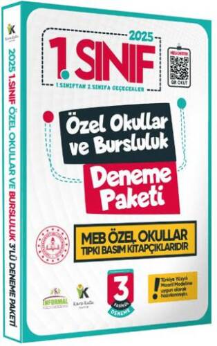 2025 1.Sınıf Özel Okullar ve Bursluluk Hazırlık MEB Tıpkı Basım Deneme 3lü Fasikül Seti - 1