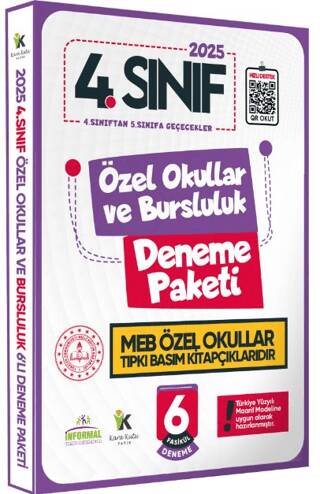 2025 4.Sınıf Özel Okullar ve Bursluluk Hazırlık MEB Tıpkı Basım Deneme 6lı Fasikül Seti - 1