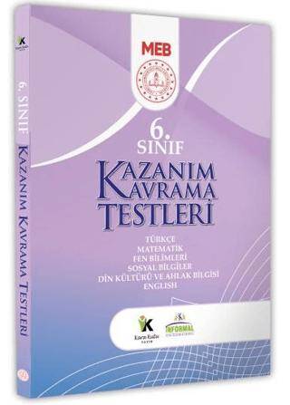 2025 6. Sınıf MEB Tüm Dersler Kazanım Kavrama Testleri KKT Yaprak Test Kitabı - 1