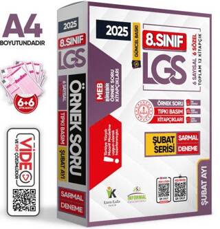 2025 8. Sınıf LGS Şubat Ayı MEB Örnek Soru Tıpkı Basım 6lı Sarmal Deneme Paketi Video-PDF Çözümlü - 1