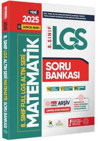 2025 8.Sınıf Full LGS Altın Seri Matematik MEB Çıkmış Soru Bankası Modüler Seti PDF-Video Çözümlü - 1