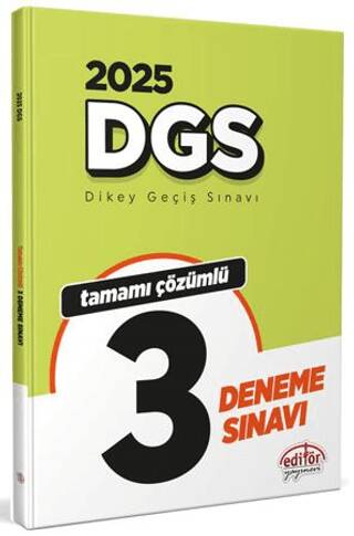 2025 DGS Tamamı Çözümlü 3 Deneme Sınavı - 1