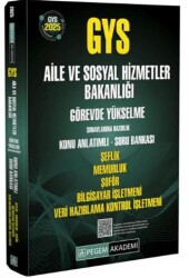 2025 GYS Aile ve Sosyal Hizmetler Bakanlığı Görevde Yükselme Sınavlarına Hazırlık Konu Anlatımlı Soru Bankası Şeflik Memurluk Şoför Bilgisayar İşletmeni Veri Hazırlama Kontrol İşletmeni - 1