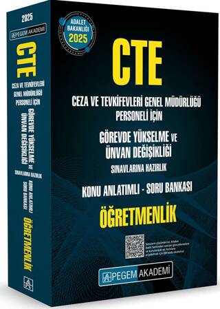 2025 GYS CTE Adalet Bakanlığı Ceza ve Tevkifevleri Genel Müdürlüğü Personeli İçin Görevde Yükselme ve Ünvan Değişikliği Sınavlarına Hazırlık Konu Anlatımlı Soru Bankası Öğretmenlik - 1