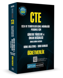 2025 GYS CTE Adalet Bakanlığı Ceza ve Tevkifevleri Genel Müdürlüğü Personeli İçin Görevde Yükselme ve Ünvan Değişikliği Sınavlarına Hazırlık Konu Anlatımlı Soru Bankası Öğretmenlik - 1