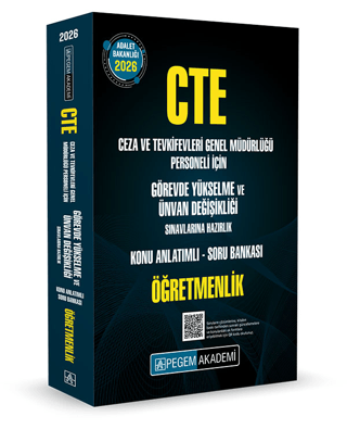 2025 GYS CTE Adalet Bakanlığı Ceza ve Tevkifevleri Genel Müdürlüğü Personeli İçin Görevde Yükselme ve Ünvan Değişikliği Sınavlarına Hazırlık Konu Anlatımlı Soru Bankası Öğretmenlik - 1
