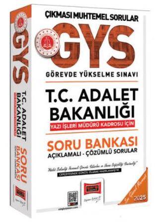2025 GYS T.C Adalet Bakanlığı Yazı İşleri Müdürü Kadrosu İçin Çözümlü Soru Bankası - 1