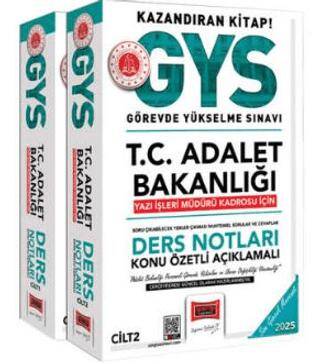 2025 GYS T.C Adalet Bakanlığı Yazı İşleri Müdürü Kadrosu İçin Ders Notları 2 Cilt - 1