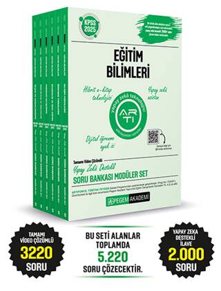 2025 KPSS Eğitim Bilimleri Tamamı Video Çözümlü Soru Bankası Modüler Seti - 6 Kitap - 1