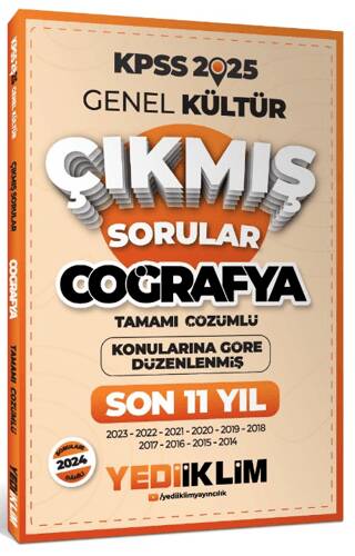 2025 KPSS Genel Kültür Lisans Coğrafya Konularına Göre Tamamı Çözümlü Son 11 Yıl Çıkmış Sorular - 1
