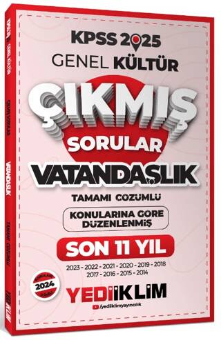 2025 KPSS Genel Kültür Lisans Vatandaşlık Konularına Göre Tamamı Çözümlü Son 11 Yıl Çıkmış Sorular - 1