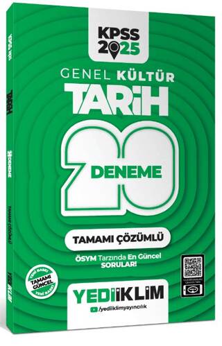 2025 KPSS Genel Kültür Tarih Tamamı Çözümlü 20 Deneme - 1