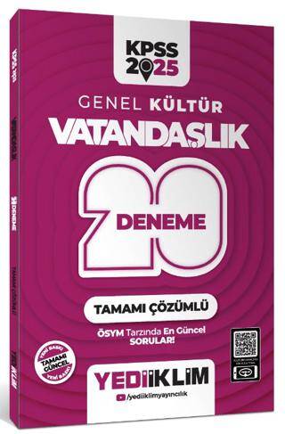 2025 KPSS Genel Kültür Vatandaşlık Tamamı Çözümlü 20 Deneme - 1