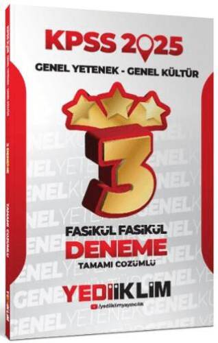 2025 KPSS Genel Yetenek Genel Kültür Tamamı Çözümlü Fasikül Fasikül 3 Yıldız Deneme - 1